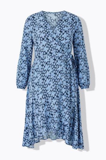 Moda za polnejše Haljina dugih rukava V izrez plus velikost, xxl, Ulla Popken in Johann Popken (JP1880)