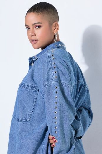 Moda za polnejše Košulja traper širokog kroja plus velikost, xxl, Ulla Popken in Johann Popken (JP1880)