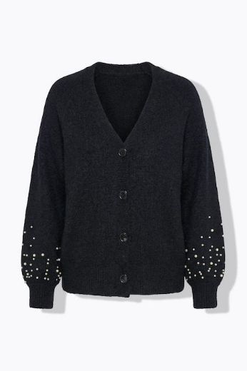 Moda za polnejše Kardigan šireg kroja s perlama plus velikost, xxl, Ulla Popken in Johann Popken (JP1880)