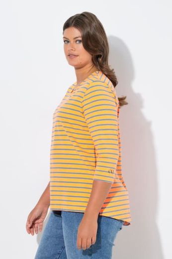 Moda za polnejše Majica dugi rukavi na pruge plus velikost, xxl, Ulla Popken in Johann Popken (JP1880)
