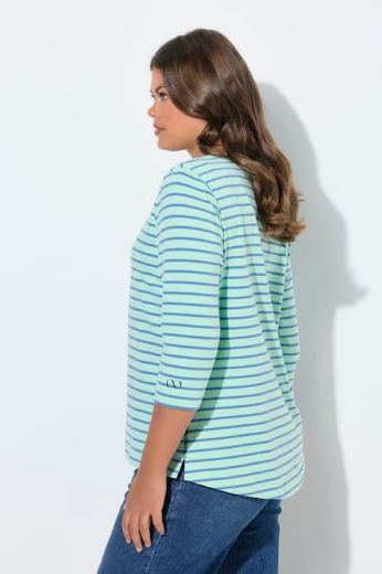 Moda za polnejše Majica dugi rukavi na pruge plus velikost, xxl, Ulla Popken in Johann Popken (JP1880)