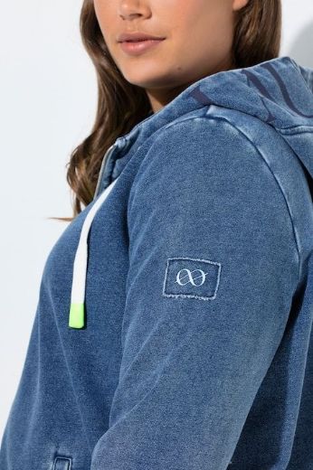 Moda za polnejše Majica dugih rukava s patentnim zatvaračem traper plus velikost, xxl, Ulla Popken in Johann Popken (JP1880)