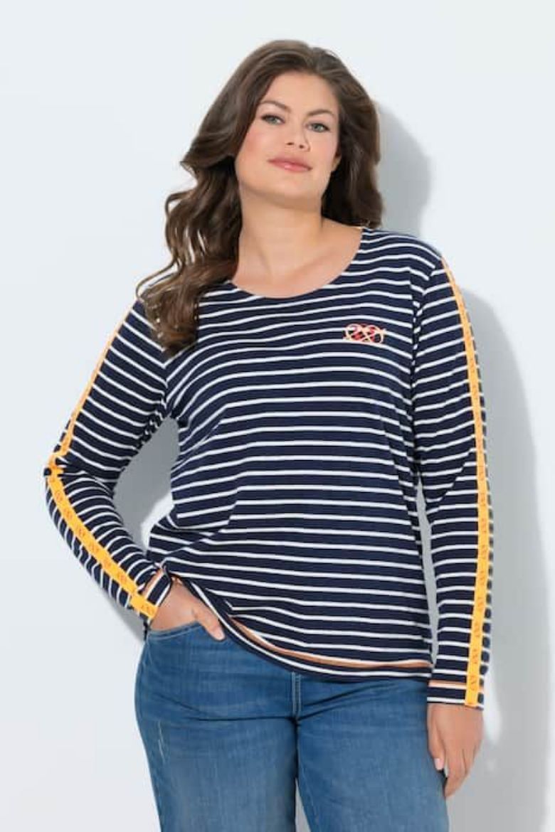 Moda za polnejše Košulja dugih rukava okruglog izreza plus velikost, xxl, Ulla Popken in Johann Popken (JP1880)