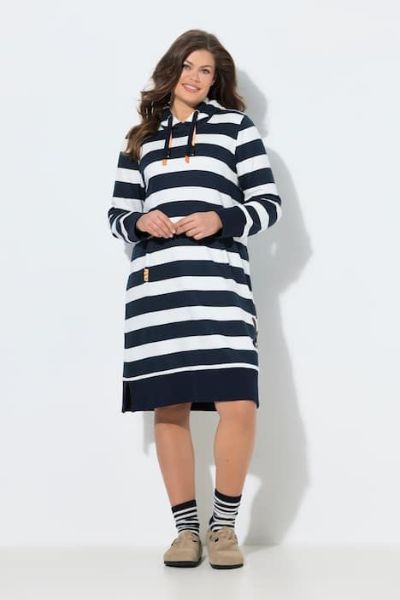 Slika Haljina midi dugih rukava na pruge