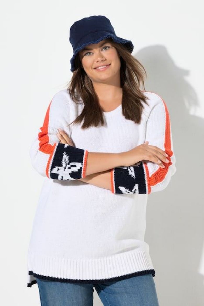 Moda za polnejše Pulover pleteni plus velikost, xxl, Ulla Popken in Johann Popken (JP1880)