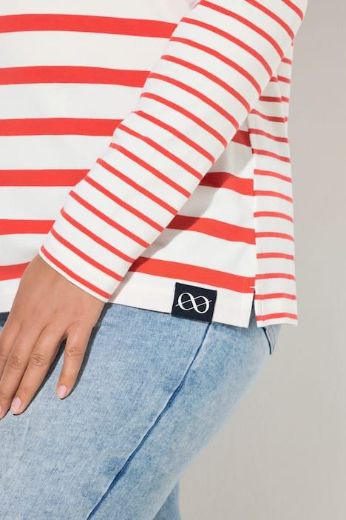 Moda za polnejše Majica dugih rukava na pruge plus velikost, xxl, Ulla Popken in Johann Popken (JP1880)