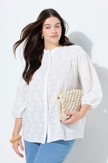 Moda za polnejše Bluza 3/4 rukava plus velikost, xxl, Ulla Popken in Johann Popken (JP1880)