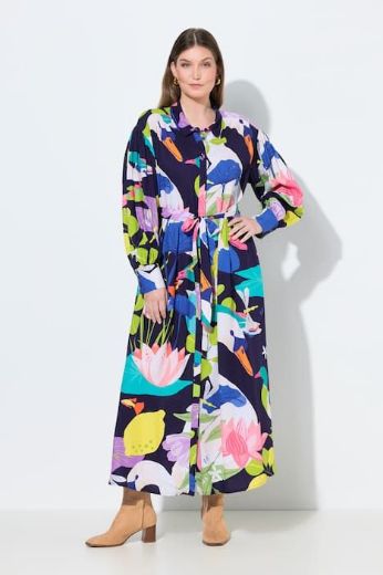 Moda za polnejše Haljina maxi dugih rukava plus velikost, xxl, Ulla Popken in Johann Popken (JP1880)