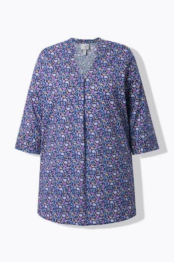 Moda za polnejše Tunika 3/4 rukava V ovratnika plus velikost, xxl, Ulla Popken in Johann Popken (JP1880)