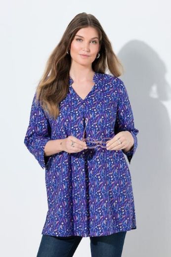 Moda za polnejše Tunika 3/4 rukava V ovratnika plus velikost, xxl, Ulla Popken in Johann Popken (JP1880)