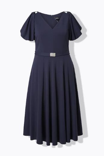 Moda za polnejše Haljina midi kratkih rukava svečana plus velikost, xxl, Ulla Popken in Johann Popken (JP1880)