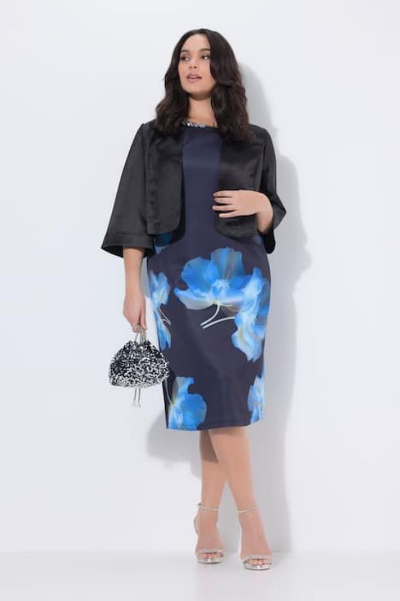 Moda za polnejše Haljina midi bez rukava plus velikost, xxl, Ulla Popken in Johann Popken (JP1880)