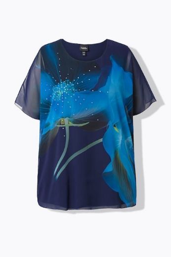 Moda za polnejše Bluza kratkih rukava plus velikost, xxl, Ulla Popken in Johann Popken (JP1880)