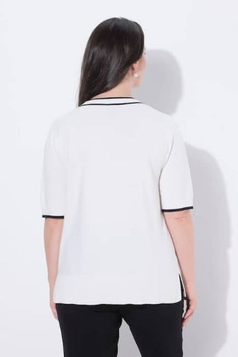 Moda za polnejše Pulover kratkih rukava plus velikost, xxl, Ulla Popken in Johann Popken (JP1880)