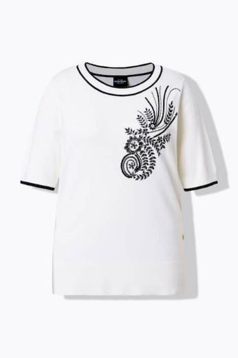 Moda za polnejše Pulover kratkih rukava plus velikost, xxl, Ulla Popken in Johann Popken (JP1880)