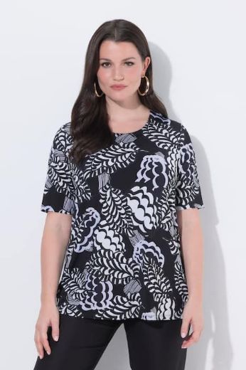 Moda za polnejše Majica kratkih rukava A kroja plus velikost, xxl, Ulla Popken in Johann Popken (JP1880)