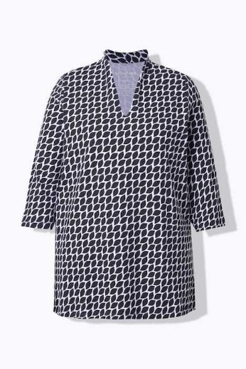 Moda za polnejše Majica 3/4 rukava A kroja plus velikost, xxl, Ulla Popken in Johann Popken (JP1880)