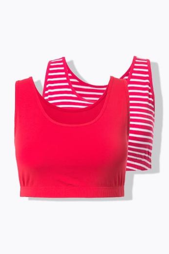 Moda za polnejše Grudnjak bez žice širokih naramenica 2 komada plus velikost, xxl, Ulla Popken in Johann Popken (JP1880)