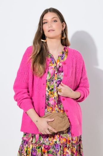 Moda za polnejše Kardigan na kopčanje plus velikost, xxl, Ulla Popken in Johann Popken (JP1880)