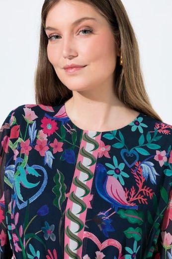 Moda za polnejše Haljina midi dugih rukava A kroja plus velikost, xxl, Ulla Popken in Johann Popken (JP1880)