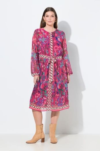 Moda za polnejše Haljina midi dugih rukava A kroja plus velikost, xxl, Ulla Popken in Johann Popken (JP1880)