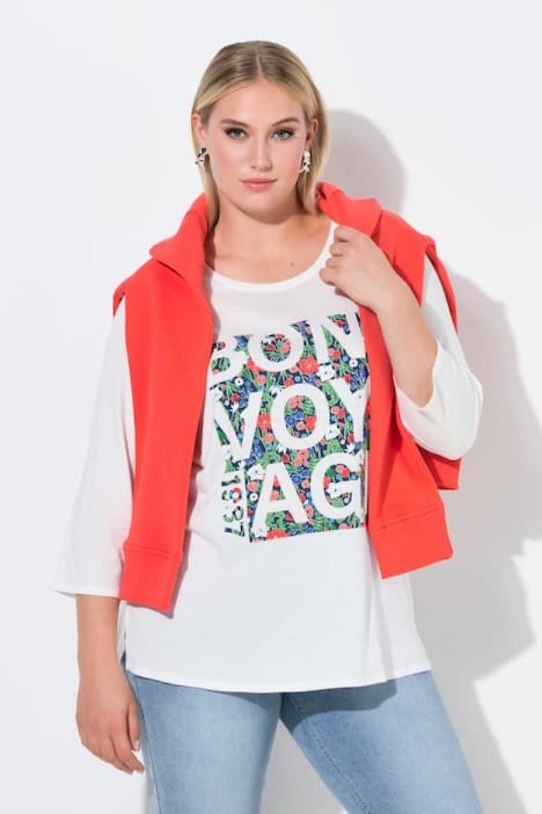 Moda za polnejše Majica 3/4 rukava plus velikost, xxl, Ulla Popken in Johann Popken (JP1880)