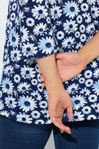 Moda za polnejše Majica 3/4 rukava A kroja plus velikost, xxl, Ulla Popken in Johann Popken (JP1880)