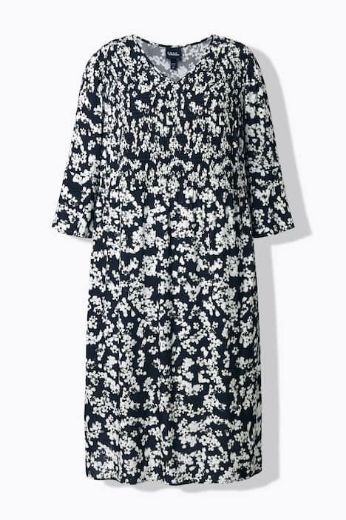 Moda za polnejše Haljina midi 3/4 rukava plus velikost, xxl, Ulla Popken in Johann Popken (JP1880)