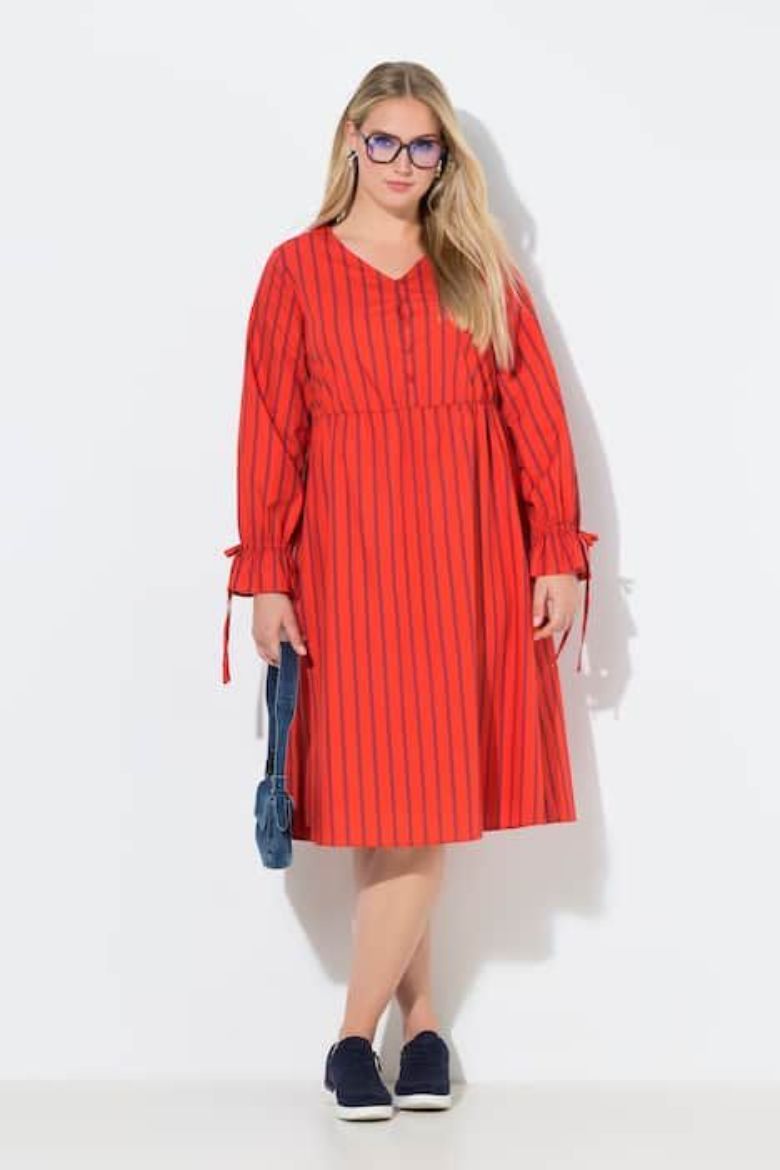 Moda za polnejše Haljina midi dugih rukava plus velikost, xxl, Ulla Popken in Johann Popken (JP1880)