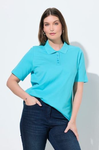 Moda za polnejše Majica Polo kratkih rukava plus velikost, xxl, Ulla Popken in Johann Popken (JP1880)