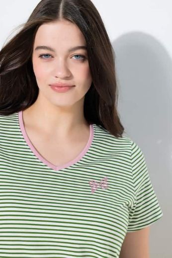 Moda za polnejše Majica kratkih rukava V ovratnika plus velikost, xxl, Ulla Popken in Johann Popken (JP1880)