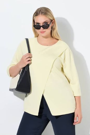 Moda za polnejše Majica 3/4 rukava asimetričnog kroja plus velikost, xxl, Ulla Popken in Johann Popken (JP1880)