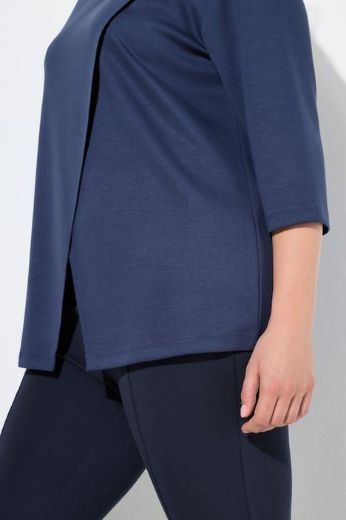 Moda za polnejše Majica 3/4 rukava asimetričnog kroja plus velikost, xxl, Ulla Popken in Johann Popken (JP1880)