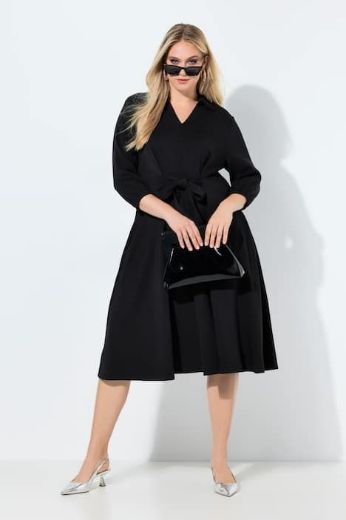 Moda za polnejše Haljina midi 3/4 rukava plus velikost, xxl, Ulla Popken in Johann Popken (JP1880)