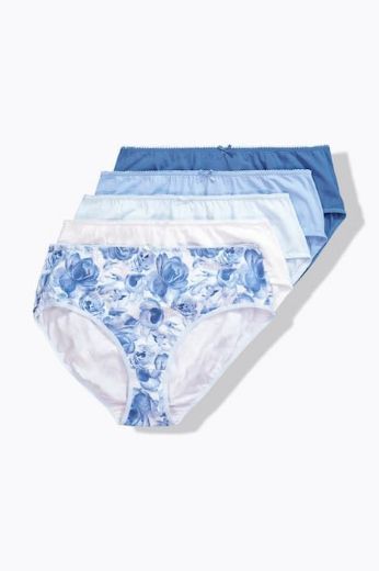 Moda za polnejše Gaćice midi 5 komada plus velikost, xxl, Ulla Popken in Johann Popken (JP1880)