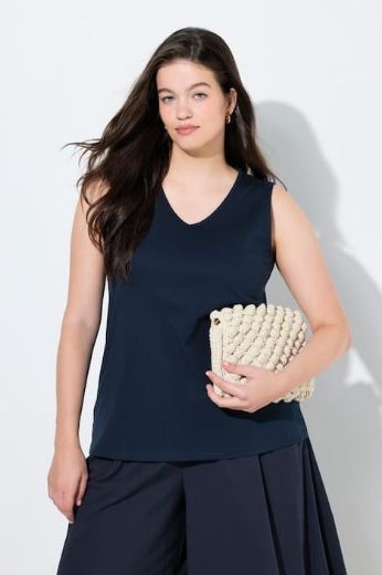 Moda za polnejše Majica bez rukava V ovratnika plus velikost, xxl, Ulla Popken in Johann Popken (JP1880)