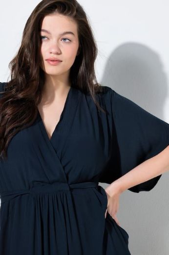 Moda za polnejše Haljina maxi kratkih rukava V ovratnika plus velikost, xxl, Ulla Popken in Johann Popken (JP1880)