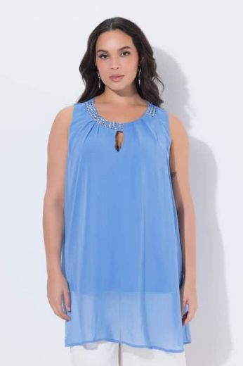 Moda za polnejše Tunika svečana bez rukava s perlama na ovratniku plus velikost, xxl, Ulla Popken in Johann Popken (JP1880)