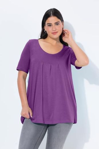 Moda za polnejše Majica s naborima duži model plus velikost, xxl, Ulla Popken in Johann Popken (JP1880)