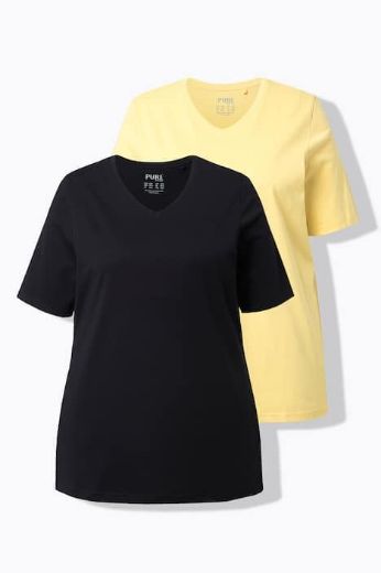 Moda za polnejše Majica 2 komada kratkih rukava plus velikost, xxl, Ulla Popken in Johann Popken (JP1880)