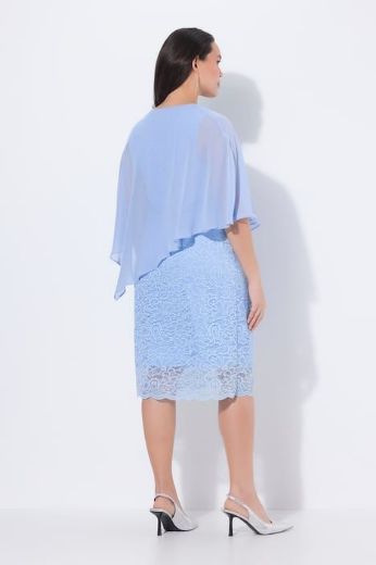 Moda za polnejše Haljina svečana čipkana s dodatkom tila plus velikost, xxl, Ulla Popken in Johann Popken (JP1880)