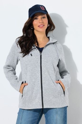 Moda za polnejše Jakna lagana s kapuljačom od flisa plus velikost, xxl, Ulla Popken in Johann Popken (JP1880)