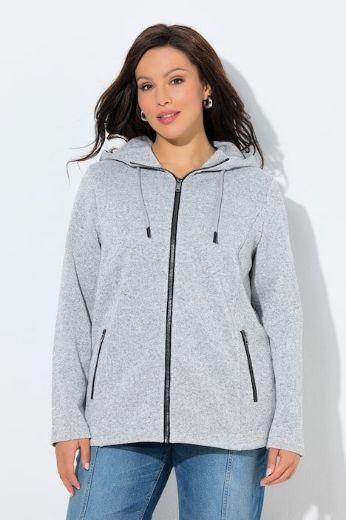 Moda za polnejše Jakna lagana s kapuljačom od flisa plus velikost, xxl, Ulla Popken in Johann Popken (JP1880)