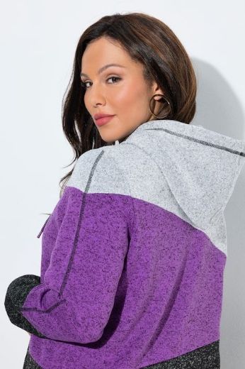 Moda za polnejše Majica dugih rukava od flisa s kapuljačom plus velikost, xxl, Ulla Popken in Johann Popken (JP1880)