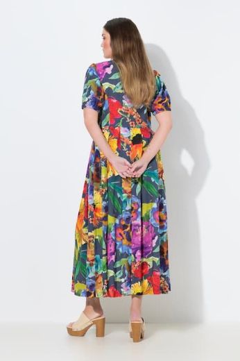 Moda za polnejše Haljina maxi kratkih rukava okruglog ovratnika plus velikost, xxl, Ulla Popken in Johann Popken (JP1880)