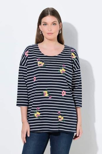 Moda za polnejše Majica 3/4 rukava okruglog ovratnika plus velikost, xxl, Ulla Popken in Johann Popken (JP1880)