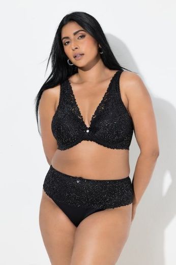 Moda za polnejše Gaćice tange s ukrasnom čipkom plus velikost, xxl, Ulla Popken in Johann Popken (JP1880)