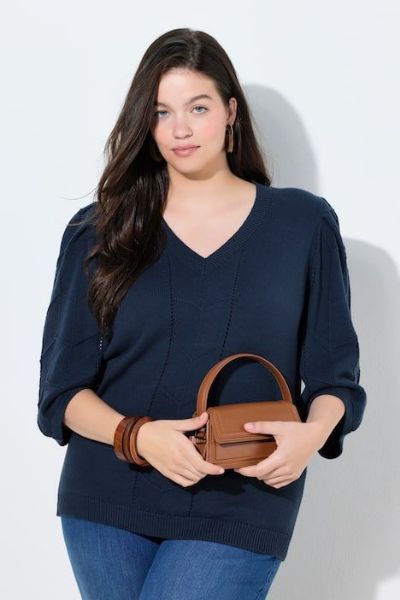 Slika Pulover 3/4 rukava V ovratnika