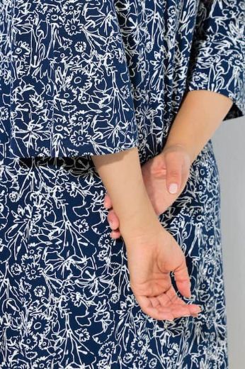 Moda za polnejše Haljina midi 3/4 rukava plus velikost, xxl, Ulla Popken in Johann Popken (JP1880)