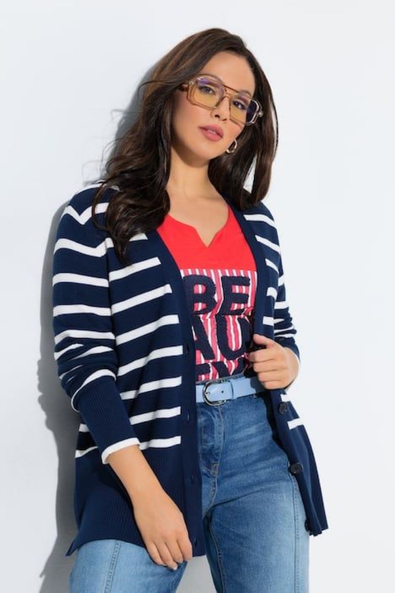 Moda za polnejše Kardigan na kopčanje plus velikost, xxl, Ulla Popken in Johann Popken (JP1880)